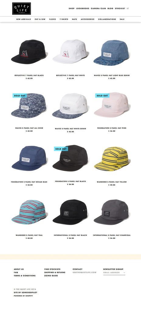 Quiet Life - Collection Page Design