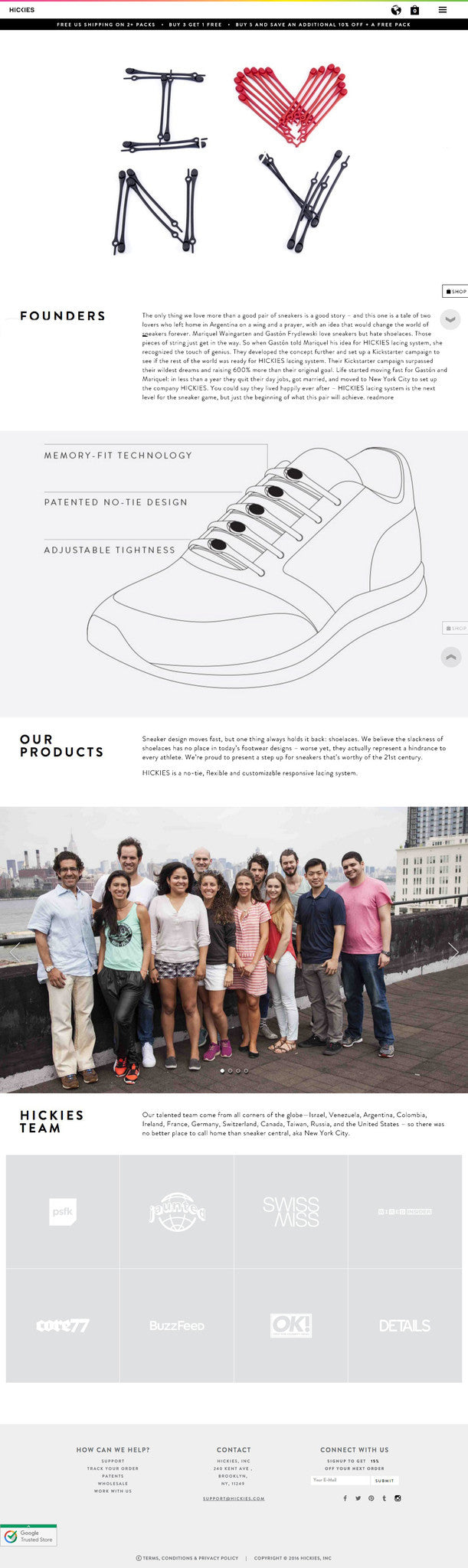 Hickies - About Page Design