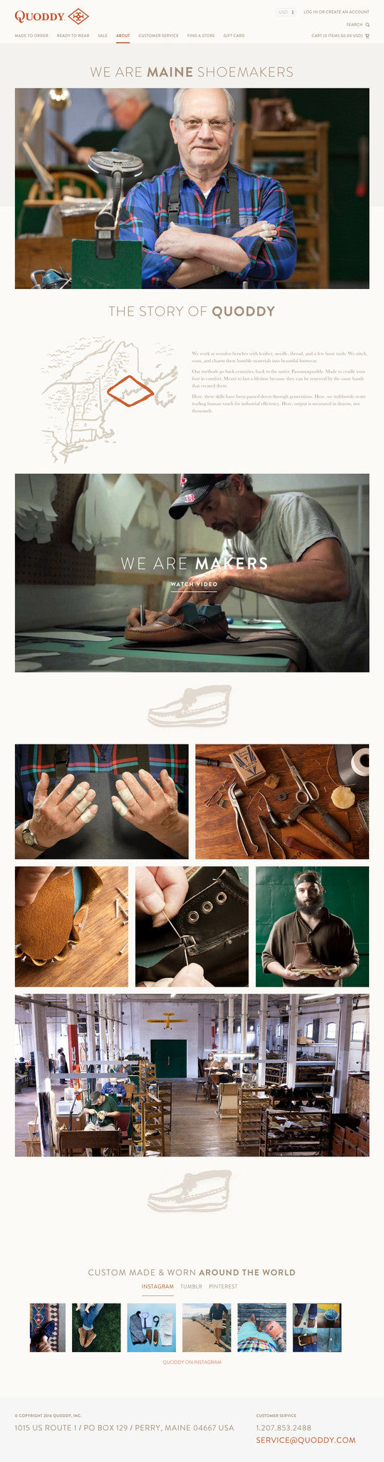 Quoddy - About Page Design