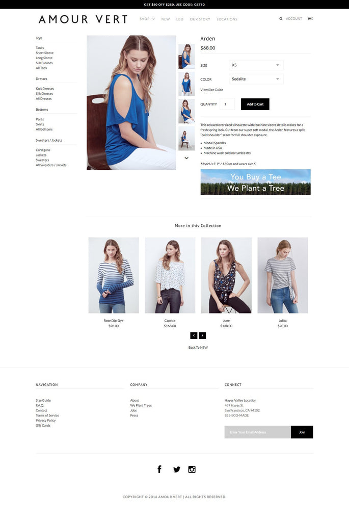 Amour Vert - Product Page Design