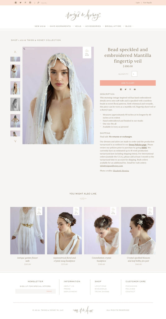 Twigs & Honey - Product Page Design