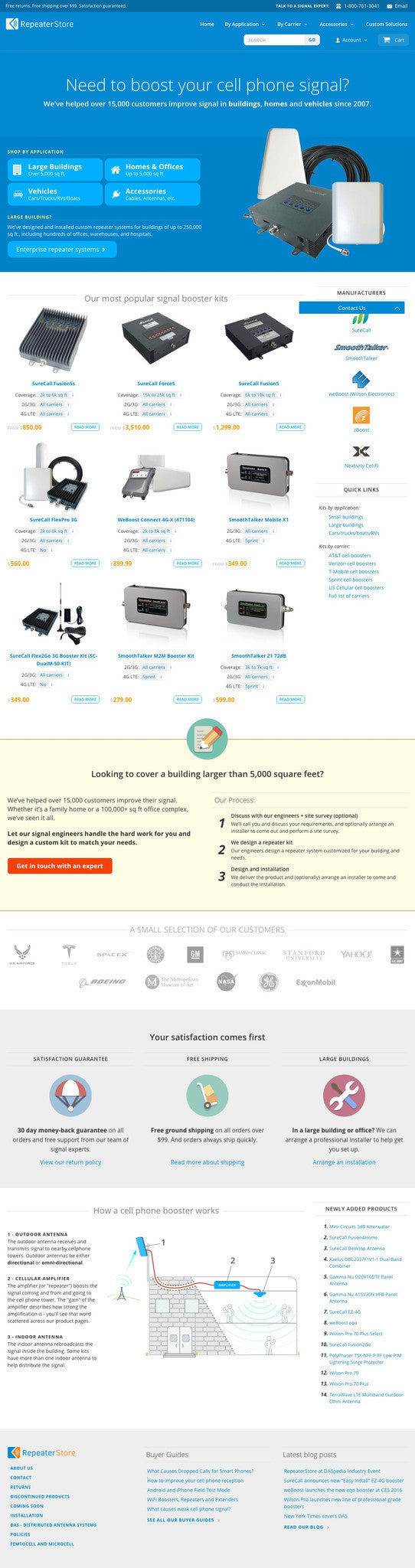 RepeaterStore.com - Home Page Design