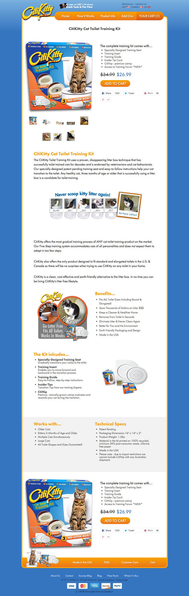 CitiKitty - Product Page Design