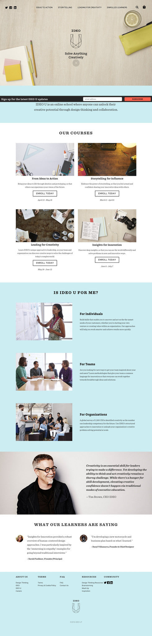 Ideo U - Collection Page Design