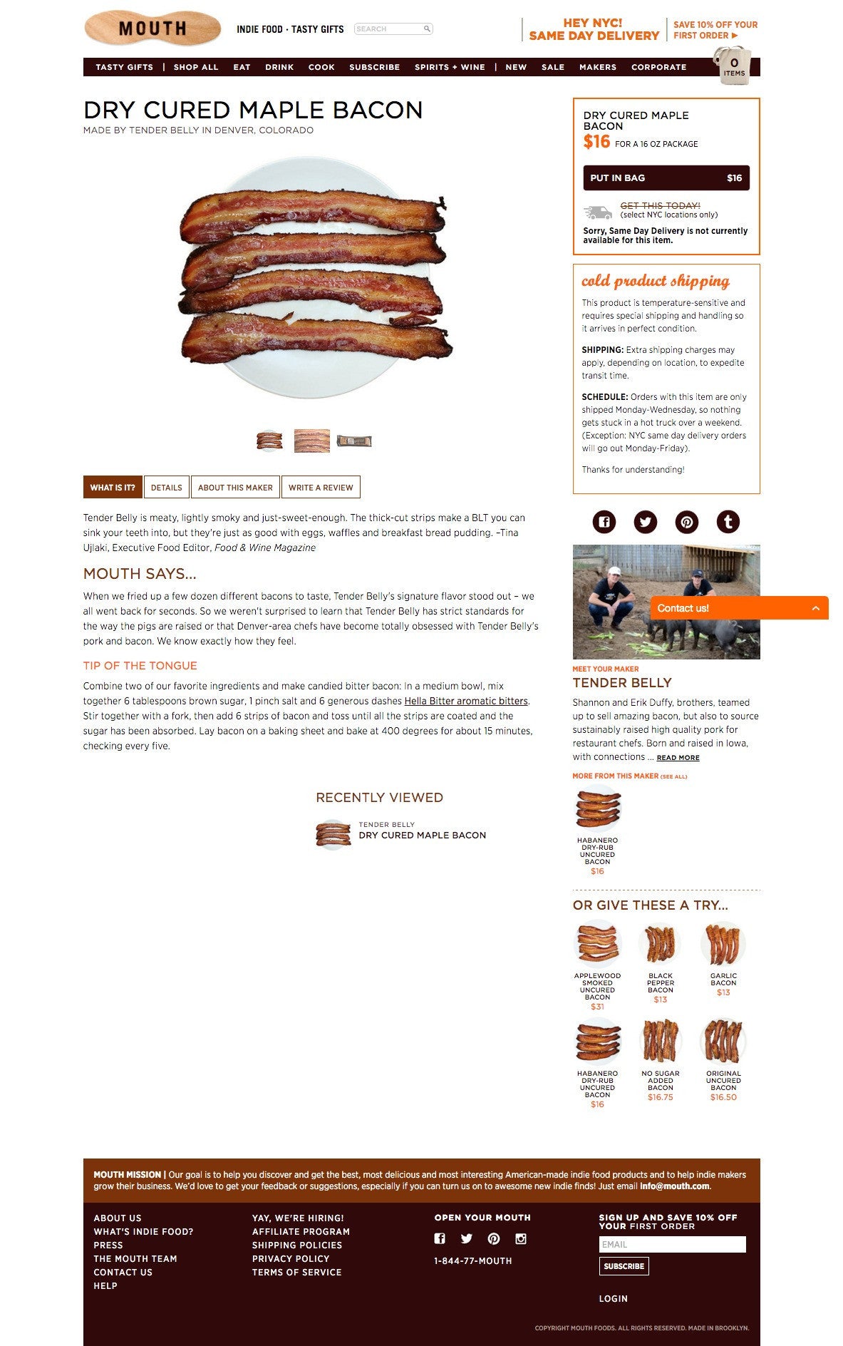 Mouth - Product Page Design