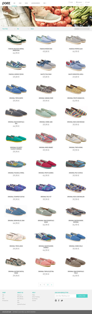 Paez - Collection Page Design