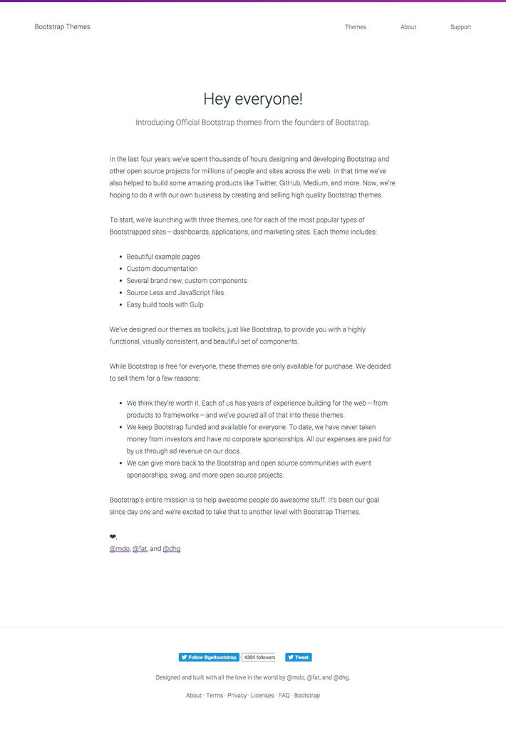 Bootstrap Themes - About Page Design