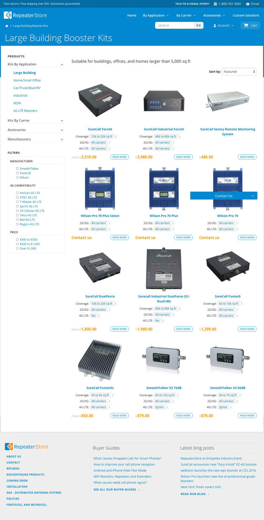 RepeaterStore.com - Collection Page Design