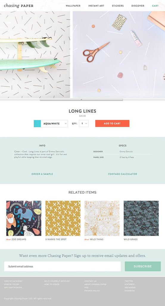 Chasing Paper - Product Page Design