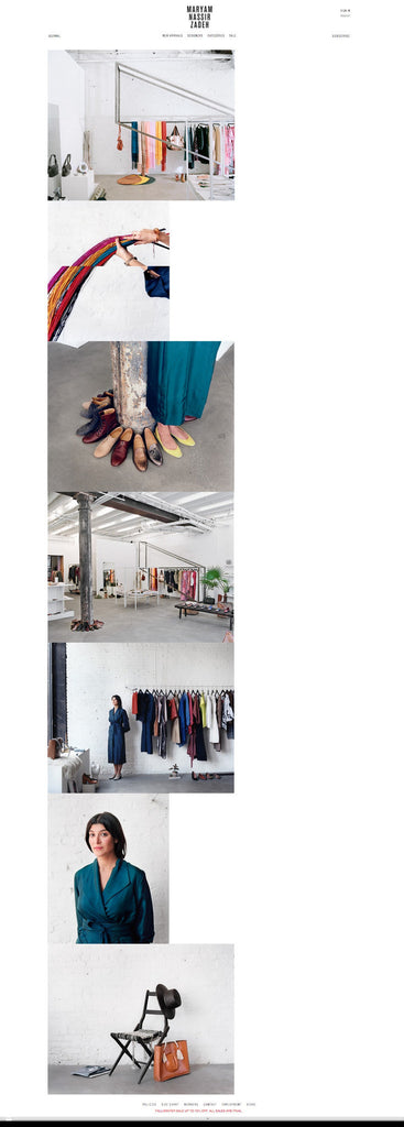 Maryam Nassir Zadeh - About Page Design