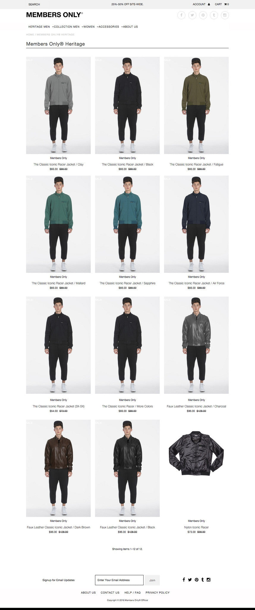 Members Only - Collection Page Design