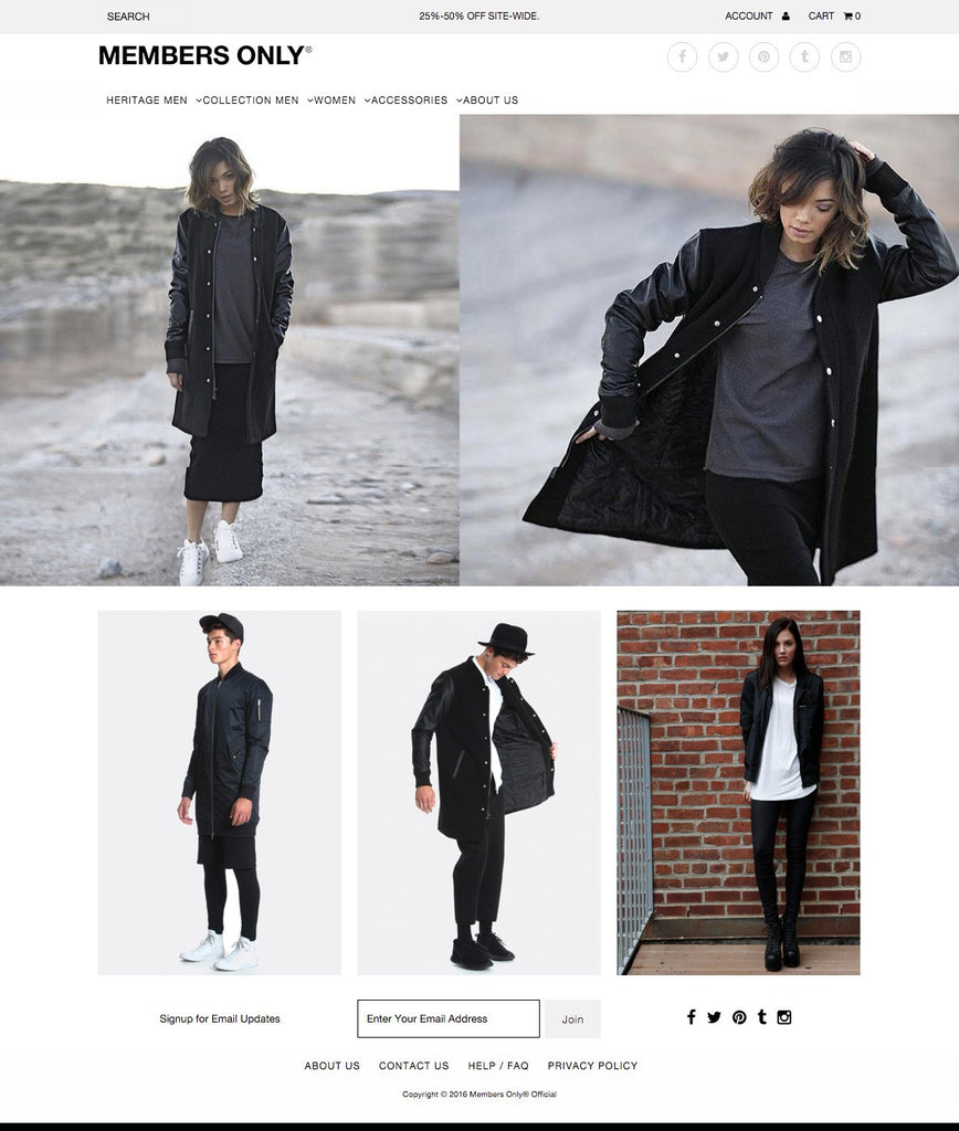 Members Only - Home Page Design