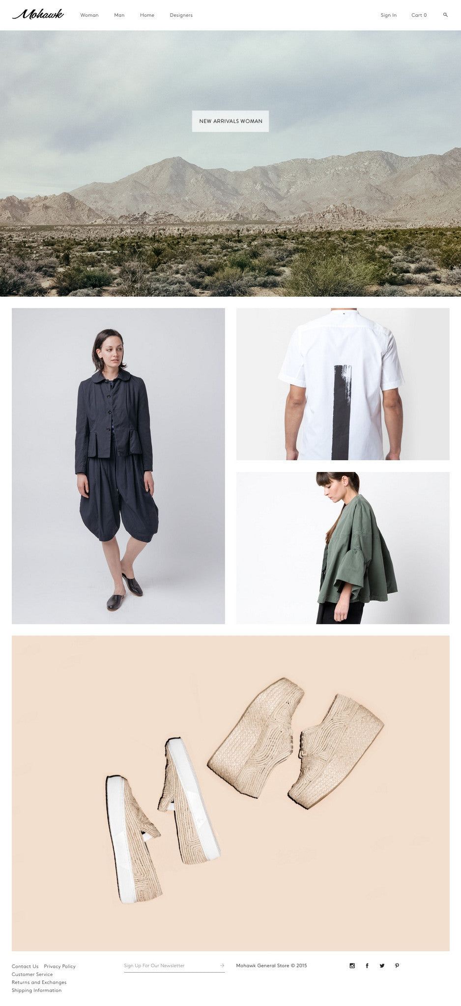 Mohawk - Home Page Design