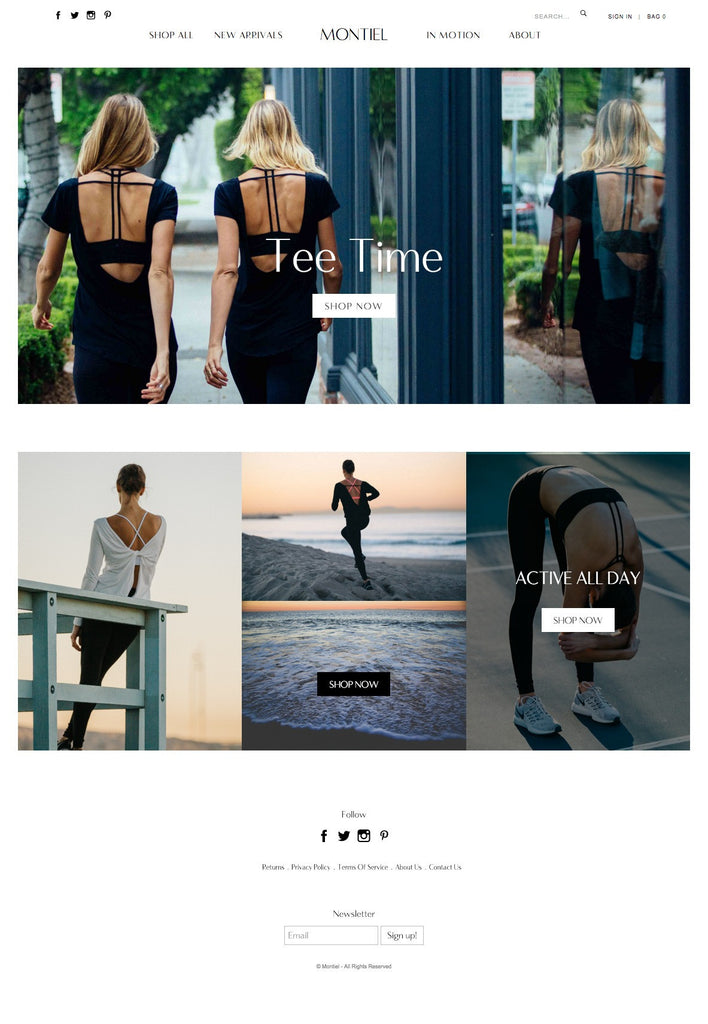 Montiel - Home Page Design