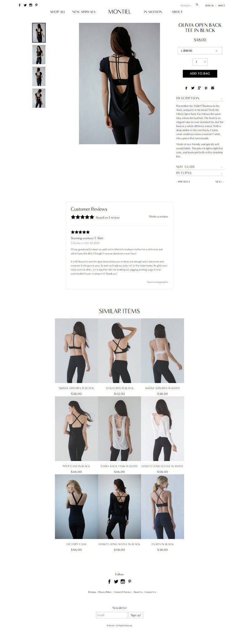 Montiel - Product Page Design