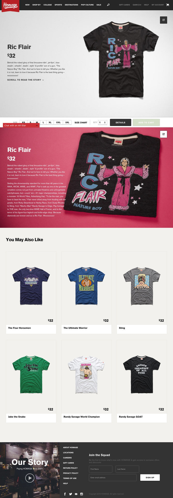 Homage - Product Page Design