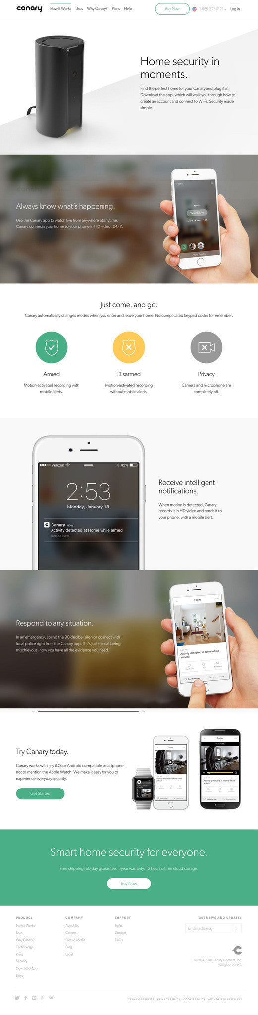 Canary - Product Page Design
