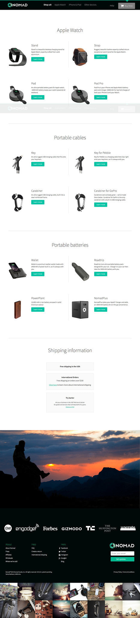 Nomad - Collection Page Design