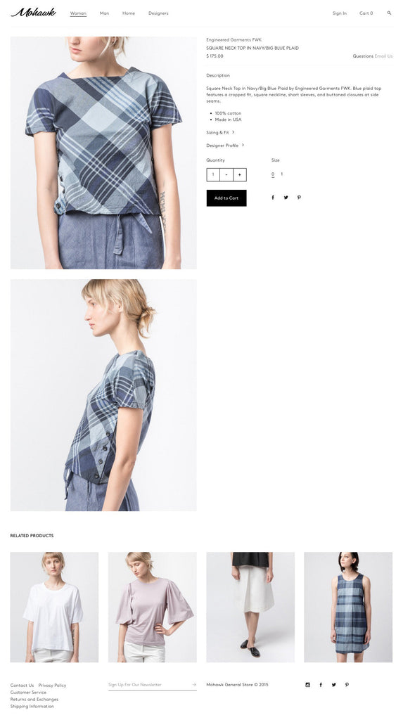 Mohawk - Product Page Design