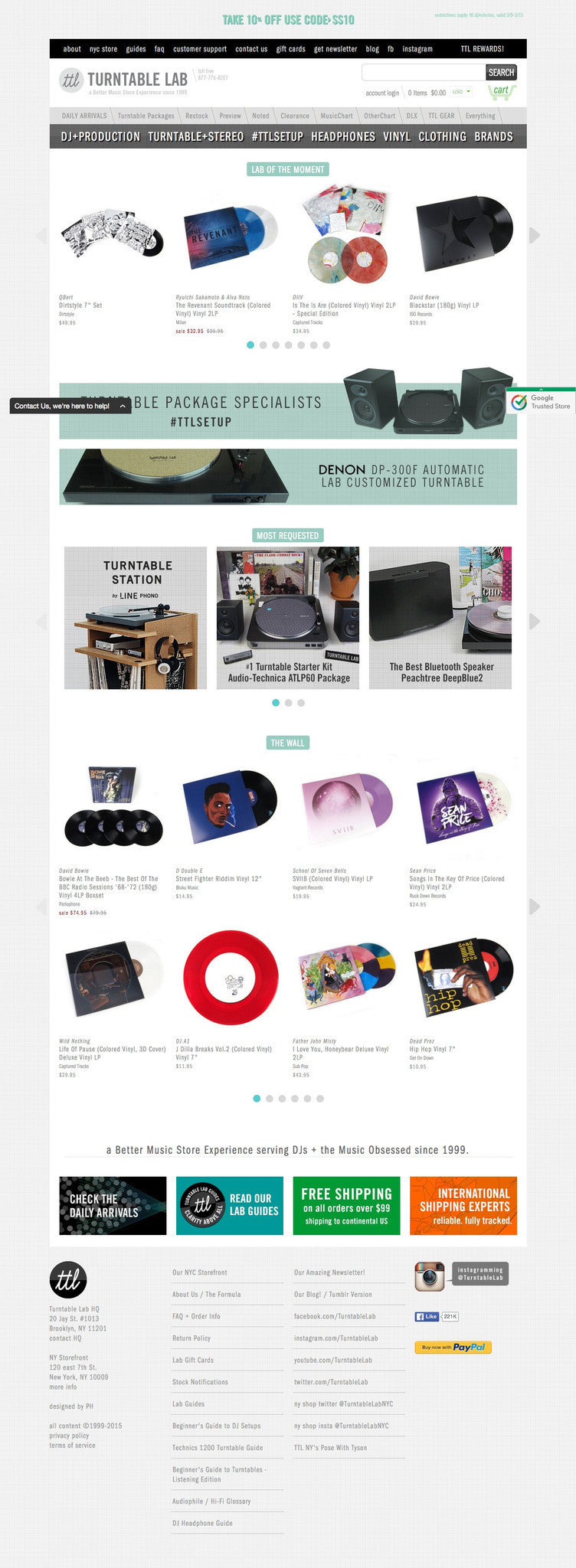 Turntable Lab - Home Page Design