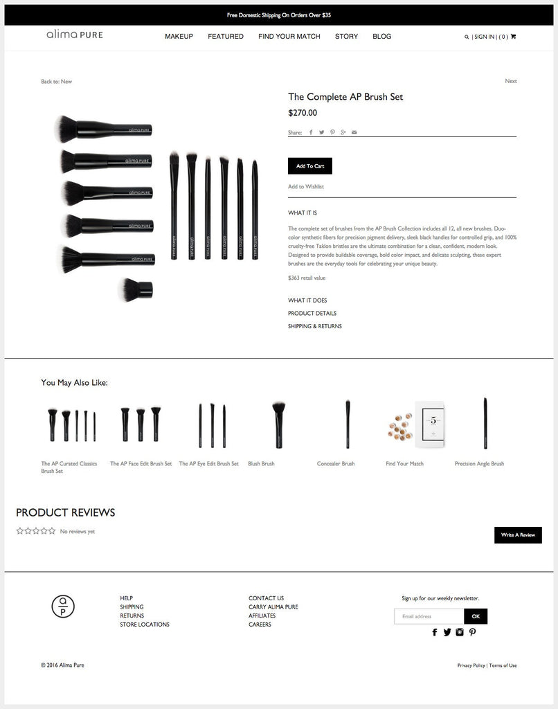 Alima Pure - Product Page Design