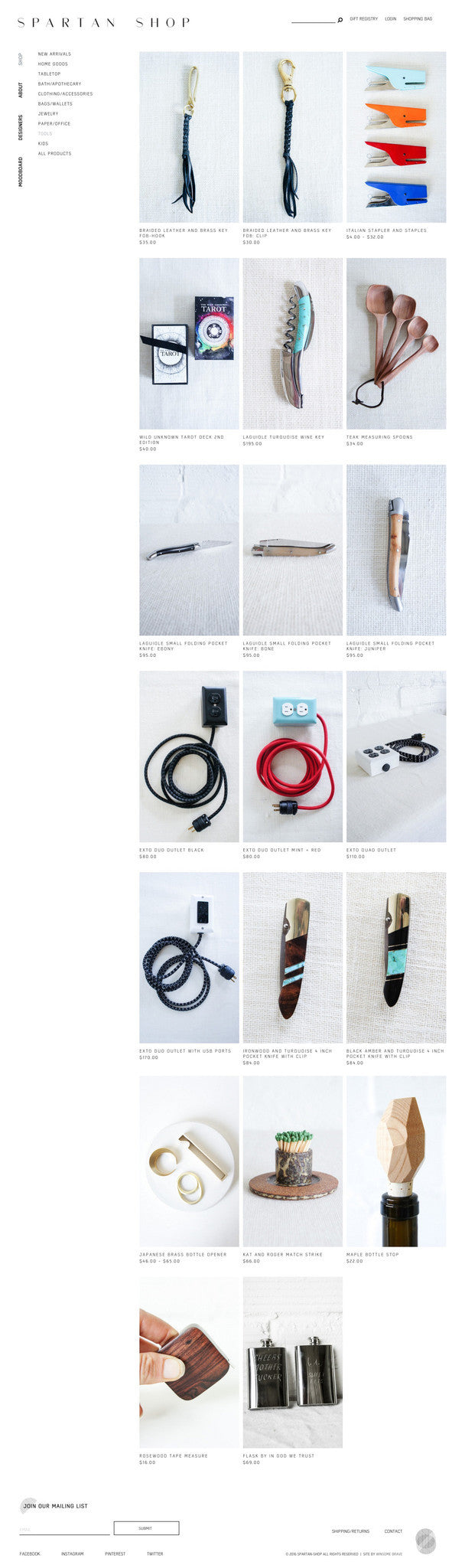 Spartan Shop - Collection Page Design