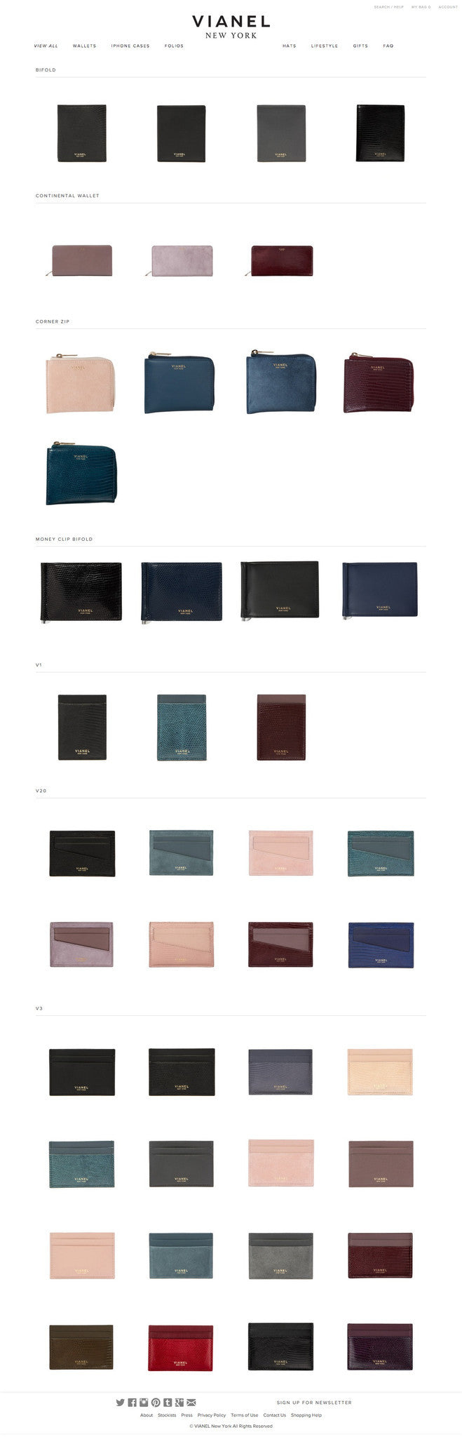 Vianel New York - Collection Page Design