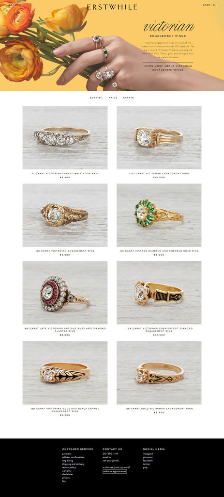 Erstwhile - Collection Page Design