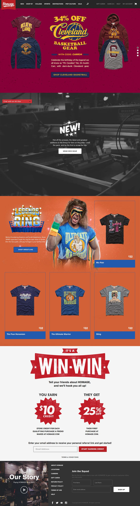 Homage - Home Page Design