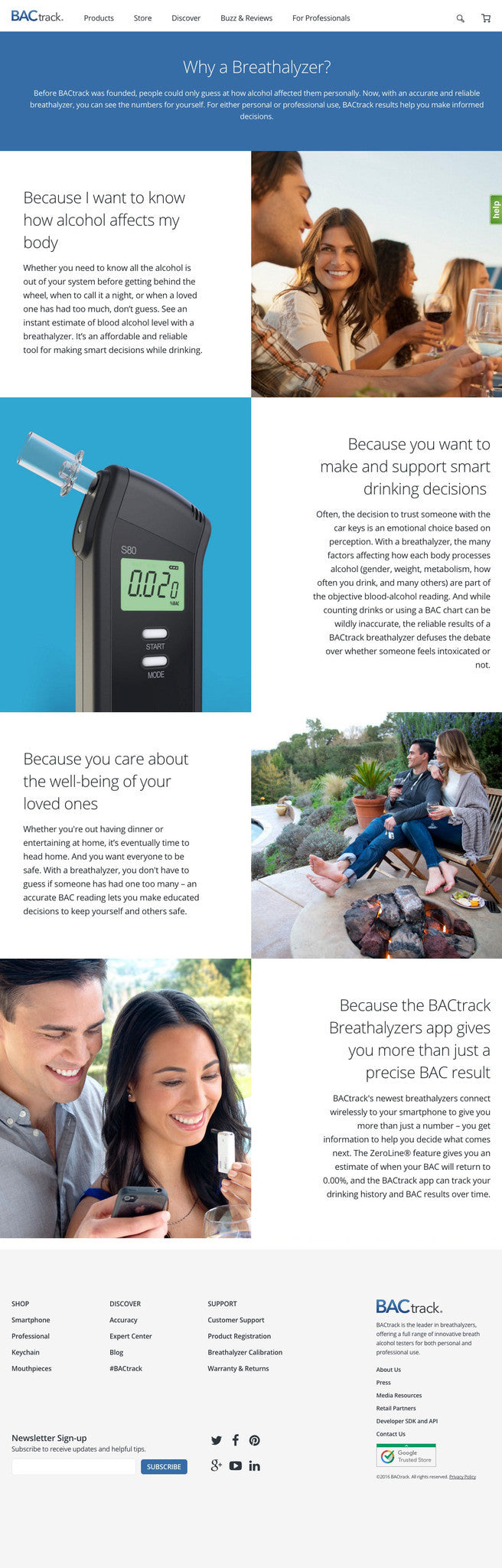 BACtrack - About Page Design