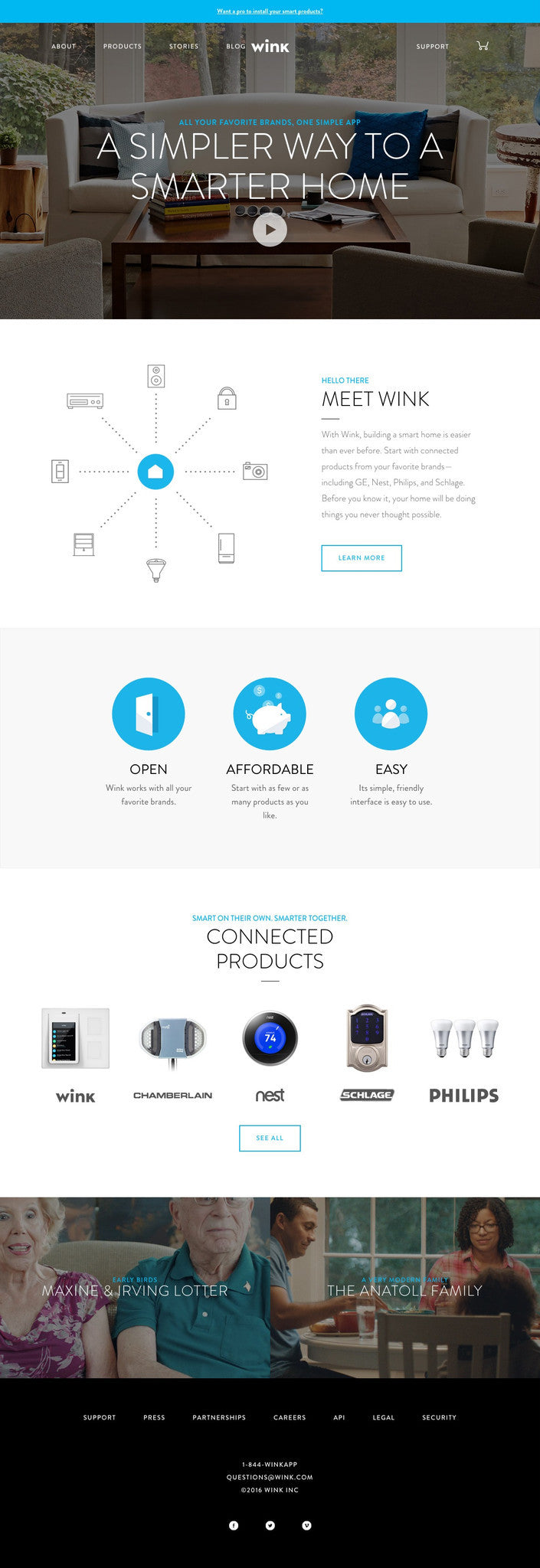 Wink - Home Page Design