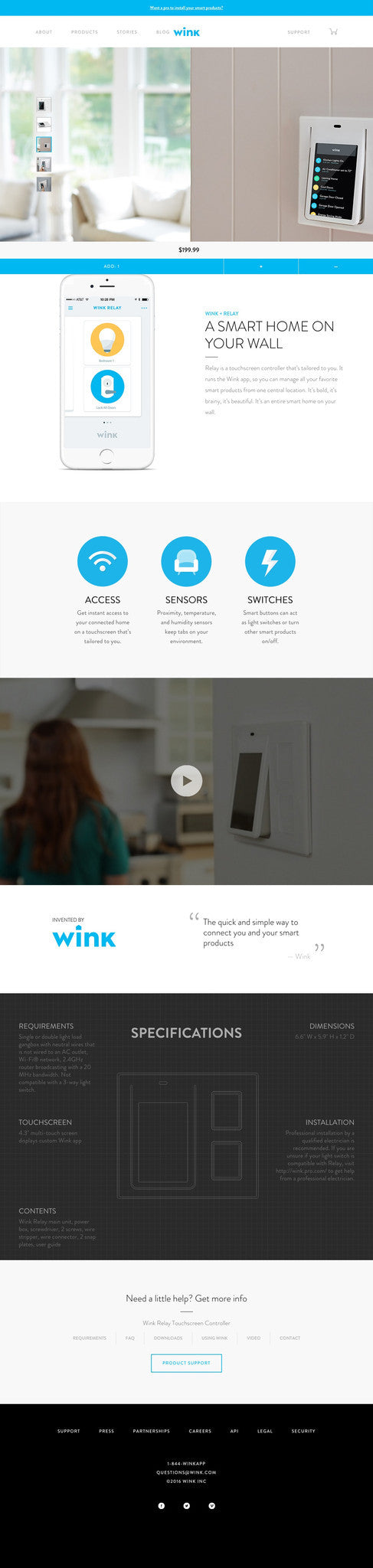 Wink - Product Page Design