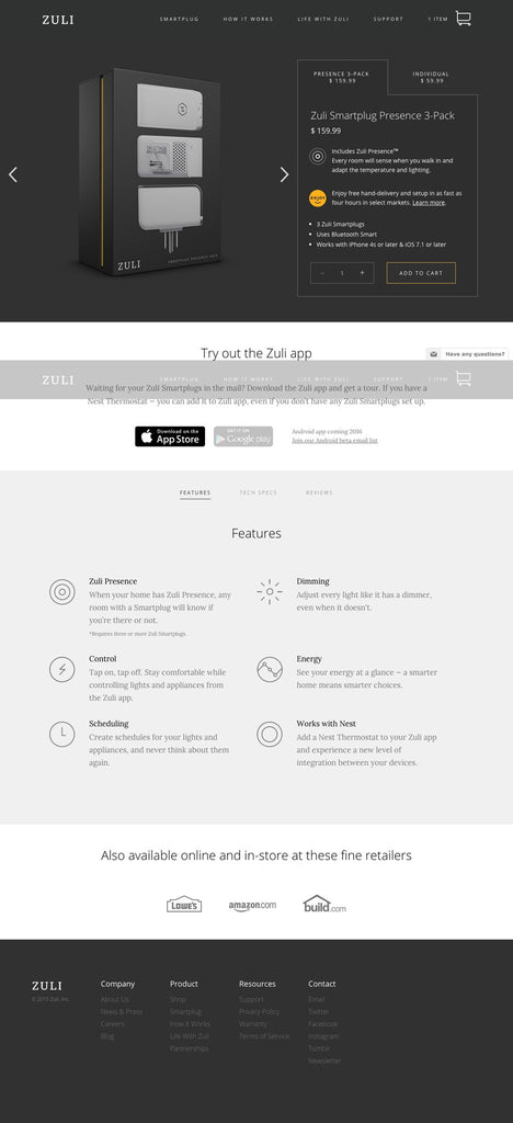 Zuli - Product Page Design